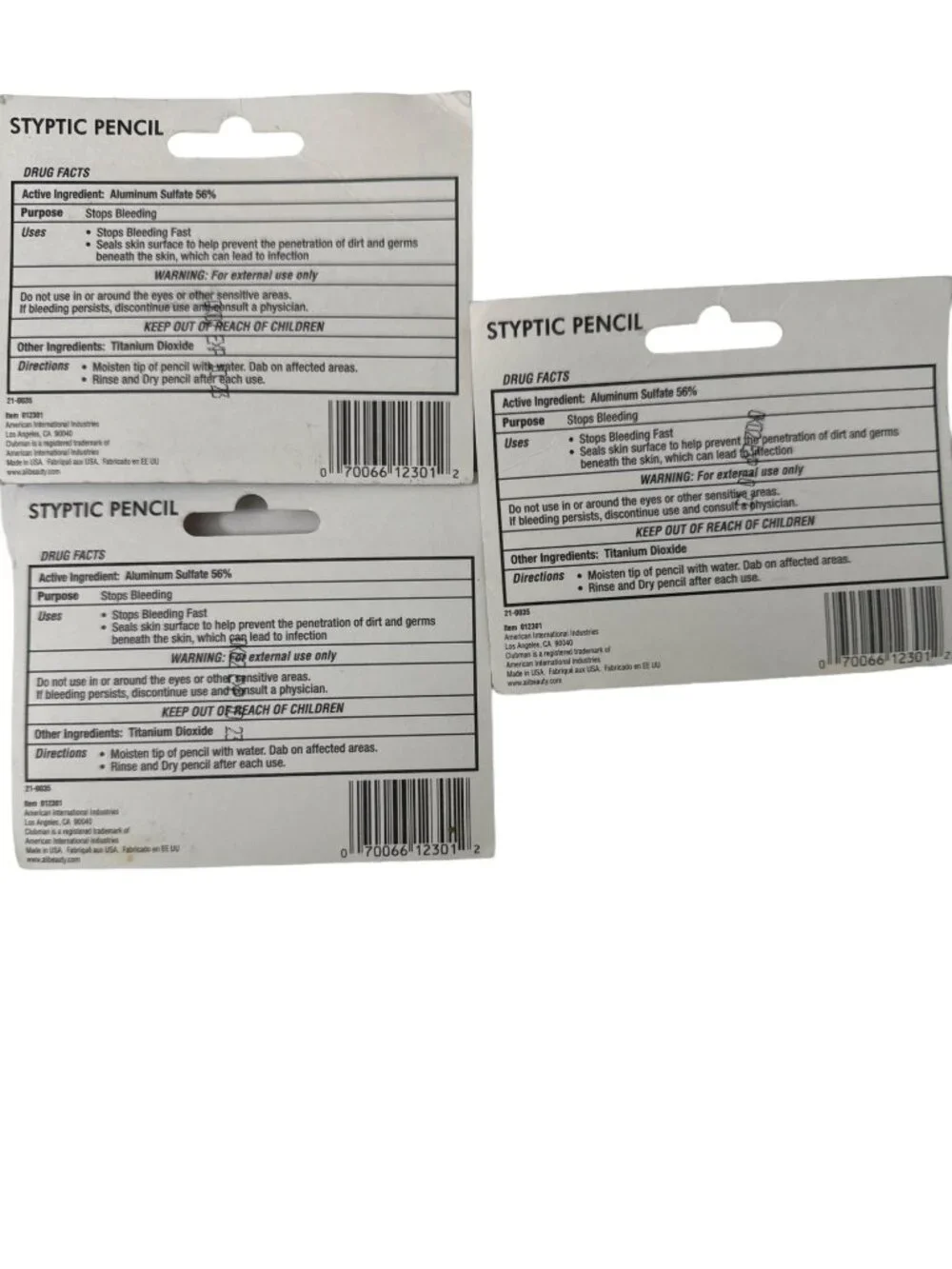 Woltra Nick Relief Styptic Pencil Twin Pack Stops Razor Nicks & Cuts